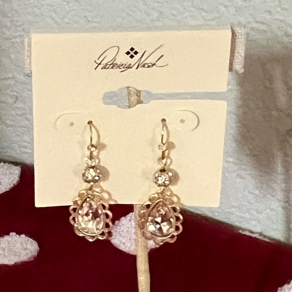 Patricia Nash Gold Crystal Earrings #PNER